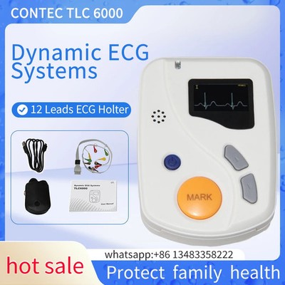 CONTEC TLC6000 Dynamic 12 Leads ECG Holter Systems Recorder