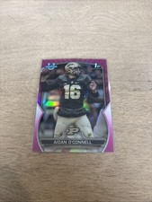 AIDAN OCONNELL 2022 TOPPS BOWMAN U 1ST BOWMAN  PINK REFRACTOR CARD PURDUE