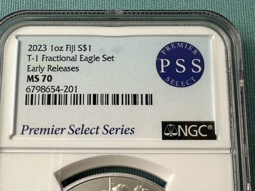 4 Pc Set 2023 Fiji Fractional Eagle Silver Coins NGC MS70 Early Releases 1.85 oz - Picture 6 of 21