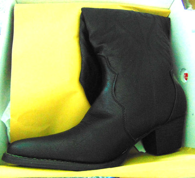 Rollda Women Western Boots Knee High Leather Cowboy Cowgirl Sze 11 Cushion Black