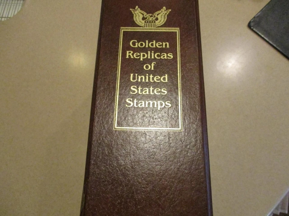 Golden Replicas of United States 22K Stamp Collection Of 90 Gold Replica Stamps - Image 2 of 4