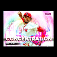 2025 Topps Stadium Club Hunter Greene Concentration Pink Reds SSP Case Hit