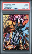 1992 UD FANIMATION #507 LARRY BIRD PSA 8