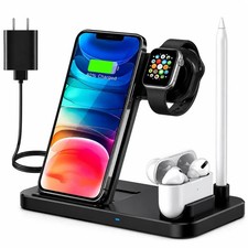 4 in 1 Wireless Charging Station iPhone Android Apple Watch AirPods
