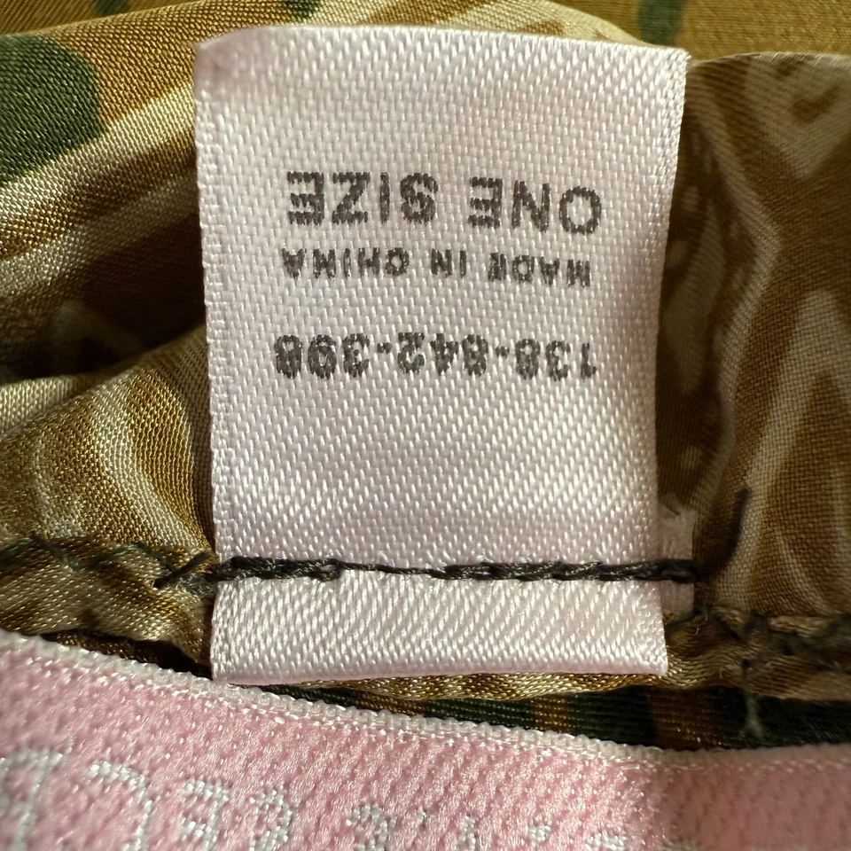 Bufanda vintage Y2K Victoria’s Secret 100 % seda estampado floral de tigre envoltura verde dorada Foto 4 de 4