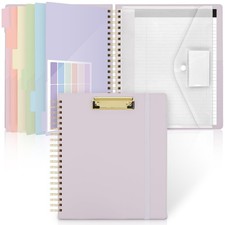 Clipboard Folder With Storage 6 Dividers 12 Pockets Letter Size Folio Note