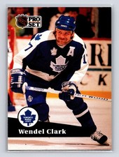 1991-92 Pro Set - Wendel Clark #225 Toronto Maple Leafs Hockey Card