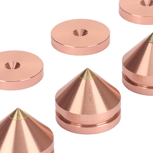 ヘRose Gold 4PCS Speaker Isolation Feet Pad Shock Absorption Amplifier Spike - Picture 11 of 12