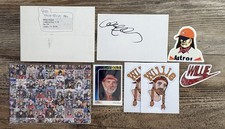 Rare Willie Nelson Index Card Autograph Stickers Post Card CMA Card Bundle Lot