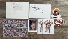 Rare Willie Nelson Index Card Autograph Stickers Post Card CMA Card Bundle Lot
