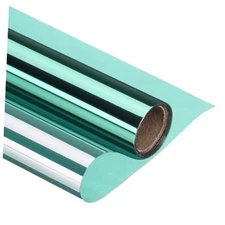  Window Privacy Film One Way 23.6 in x 6.6 Ft, Sun 23.6 Inch Green Silver