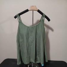 Yonique Women's Tankini TOP ONLY Size XL Green- NWT