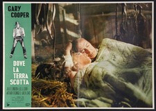 CINEMA-fotobusta DOVE LA TERRA SCOTTA gary cooper, julie london, ANTHONY MANN