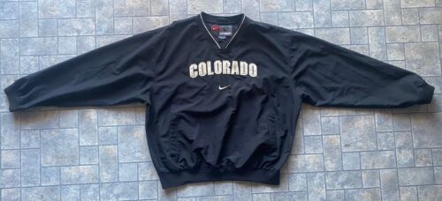 Nike Team Pullover Windbreaker Jacket Men’s L Colorado Buffaloes CU Buffs Black