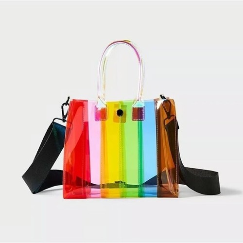 Mini sac à main bandoulière transparent Rainbow Pride