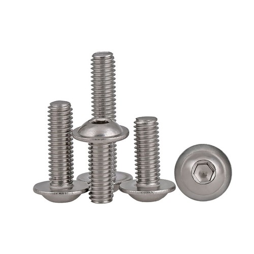 Vis Allen à douille hexagonale tête boutonnée boulon M3 M4 M5 M6 -A2 acier inoxydable - Photo 2/6