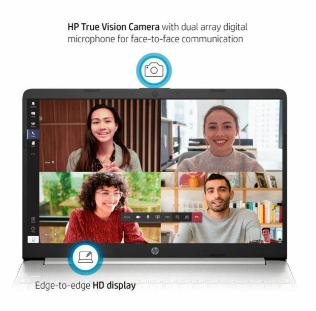 HP 15.6" Laptop Intel Core i3-1115G4 8GB RAM 256GB SSD Windows 10 Home Silver - Image 4 of 4