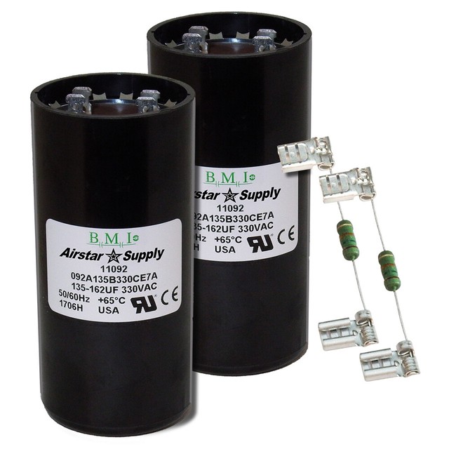 (2) PACK , 135162 UF MFD HVAC Motor Start Capacitors 330 VAC VOLT w