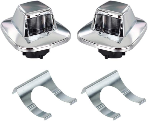 HERCOO License Plate Lights Lamp Lens Chrome Housing Compatible with 1987 to 199 - Picture 8 of 12