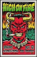 High on Fire Spaceboy Rio Theatre Santa Cruz 01 Silkscreen Poster Joint 420 Weed