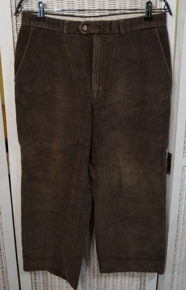 ST MICHAEL Marks & Spencer Vintage Women's Brown Corduroy Trousers Pants Size M