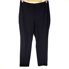 Tahari Suit Dress Pants Women's 8 Pockets Dark Gray Black Machine Washable