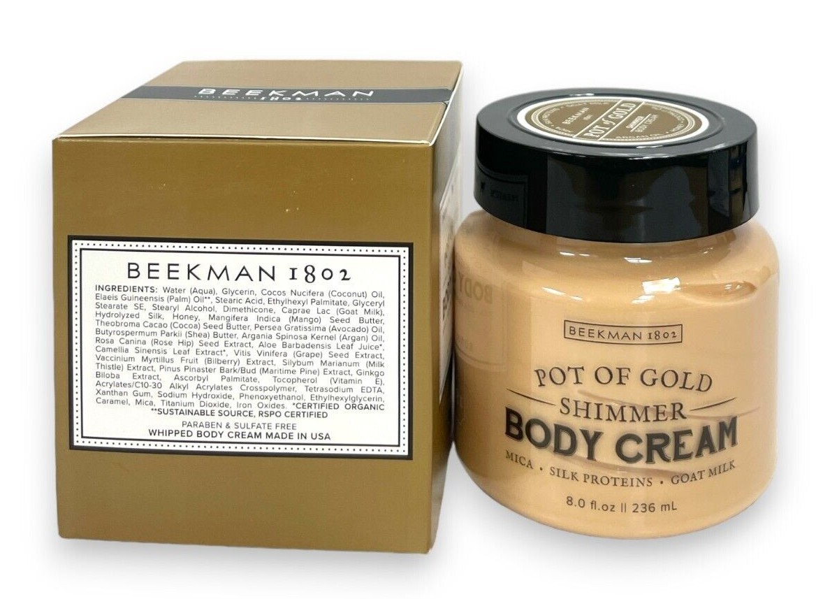 Beekman 1802 Pot Of Gold Shimmer Body Cream (8fl.oz/236ml) Pick Lots, New