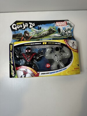 Heroes of Goo Jit Zu Marvel Glow Surge Spider-Verse Super Collider Pack New Toy