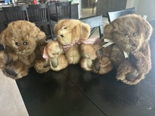 Vintage Mink TEDDY BEAR Jointed Approx 16  REAL FUR MINK Handmade.