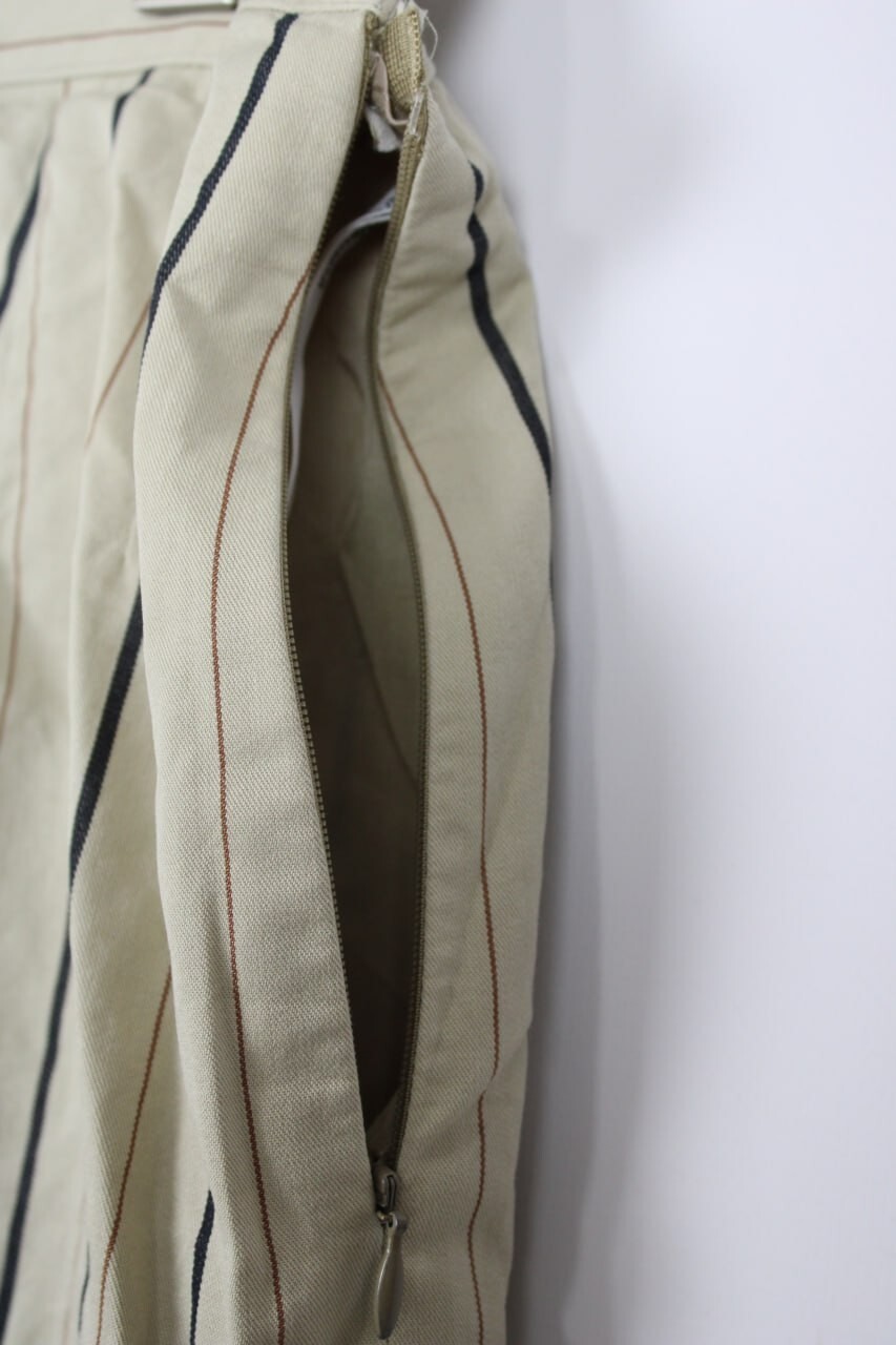 Gonna a matita dritta a righe beige variante YVES SAINT LAURENT taglia 8 F40 W29