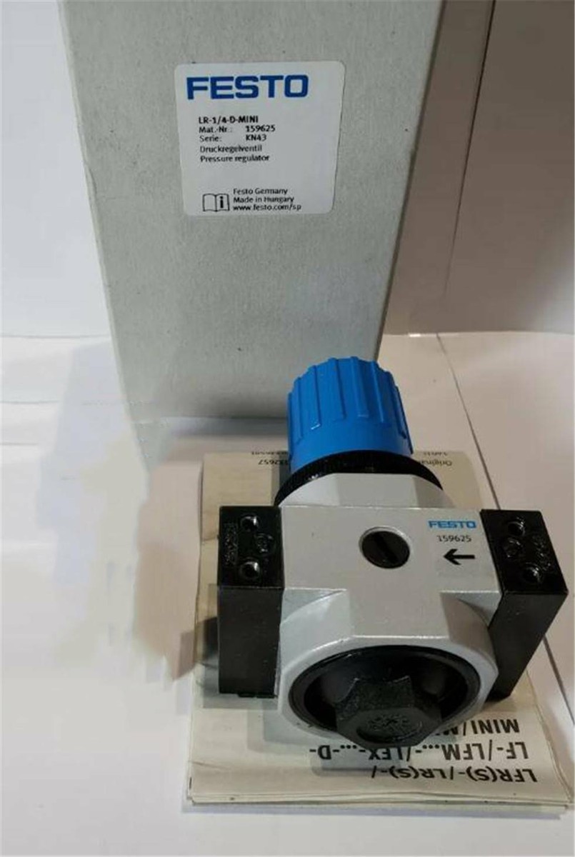 One Festo LR-1/4-D-MINI 159625 Pressure Regulator New Free