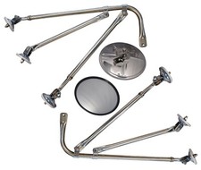 Qsc 8.5 Fender Mount Tripod Mirror Kit Convex Mirror Left Right 1 Pair