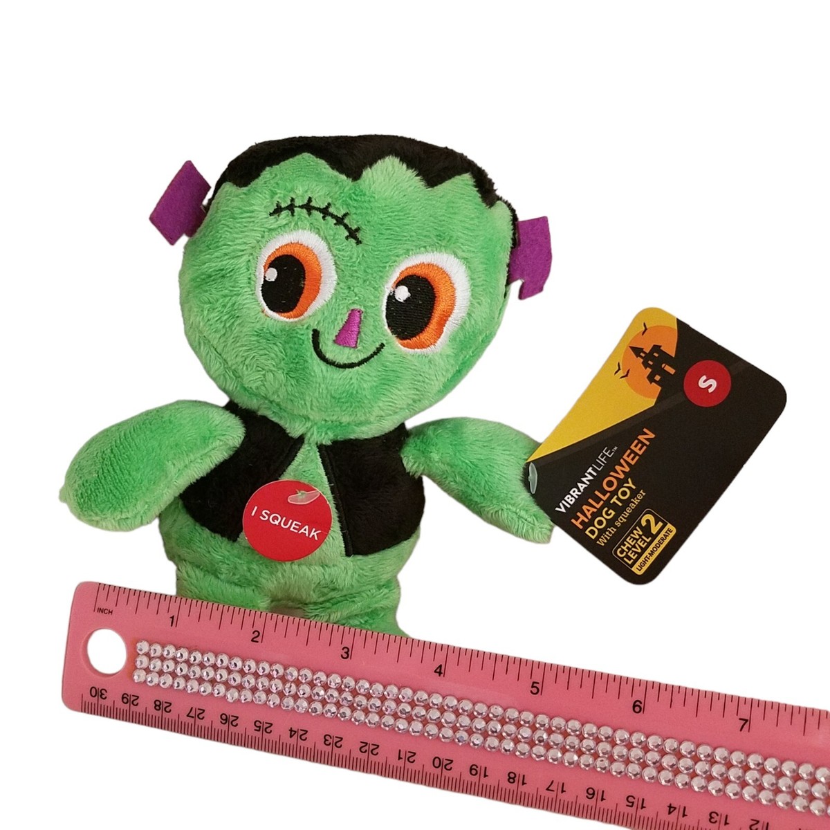 Vibrant Life Halloween Dog Toy GREEN FRANKENSTEIN MONSTER BOY 6