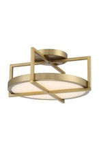 Minka Lavery 5616-L Boada 14"W LED Semi-Flush Ceiling Fixture - Brass