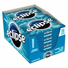 ECLIPSE Peppermint Sugar Free Chewing Gum, 18...