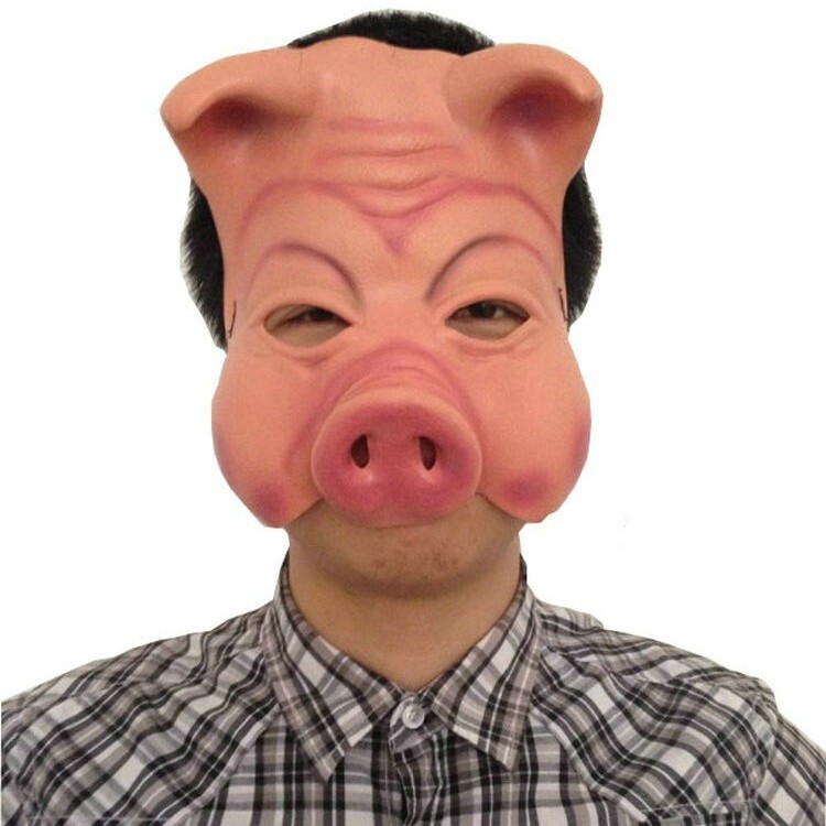 Halloween supplies party ball latex mask animal half face pig mask eBay