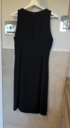 ARMANI COLLEZIONI Black Sleeveless Dress with Gather & Drape Front Size 12 NWT - Picture 6 of 6
