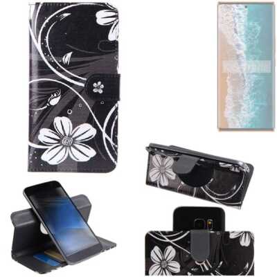 Für Tecno Phantom X2 360° Schutz Hülle Wallet Case Design Blumen