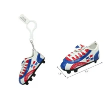 1 Key Chain Dominican Republic Shoe Keychain DR Soccer Sneaker Key Chain Charm