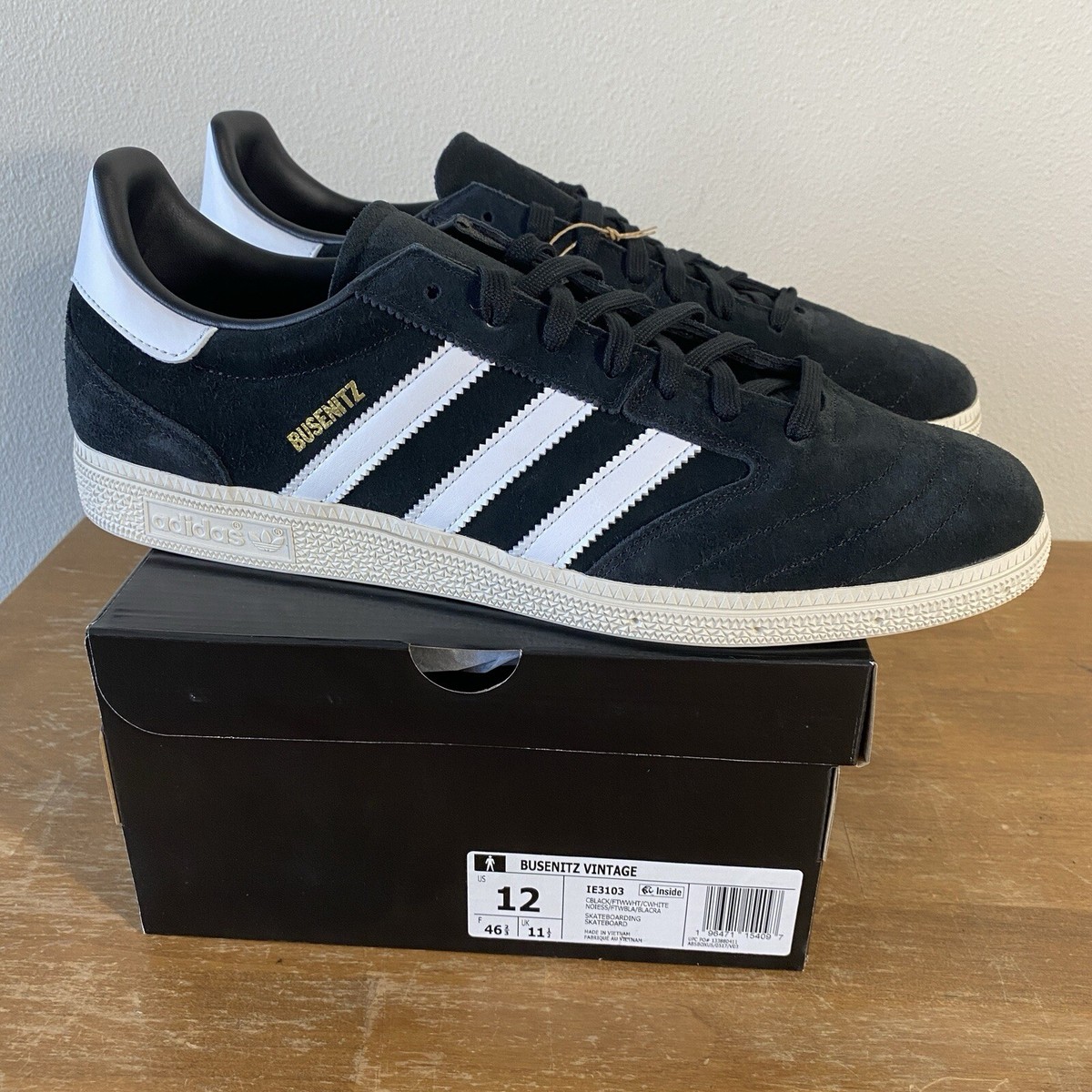 Adidas Busenitz Vintage Black White - Size 12 | eBay