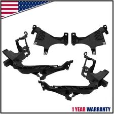 Left+Right Headlight Mount Bracket Support Set For AUDI A4 S4 2013-2015
