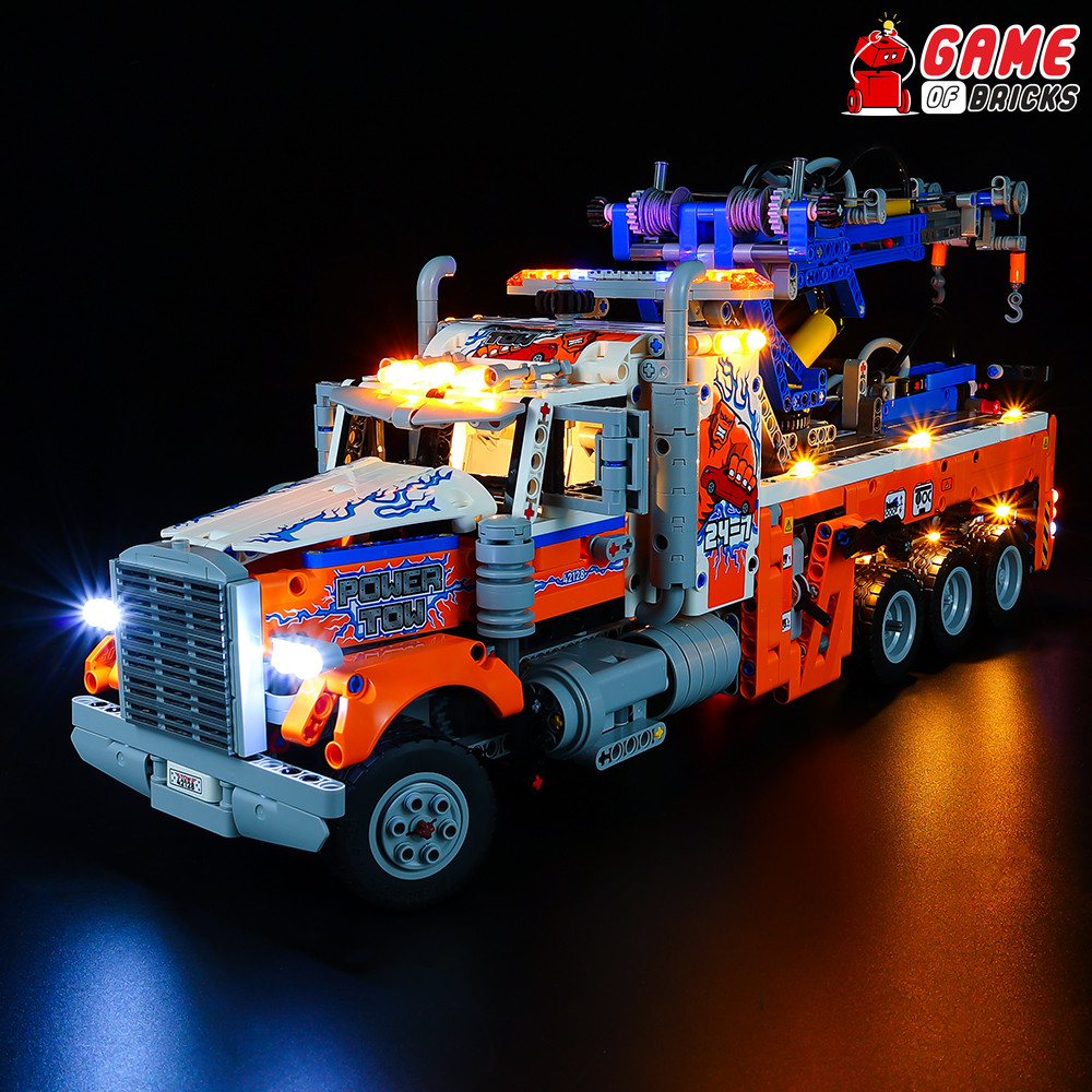 LED Light Kit for Heavy-duty Tow Truck - Compatible with LEGO® 42128 (Sound)