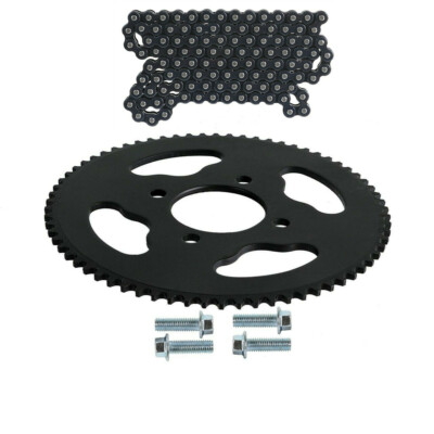 70T Rear Chain Sprocket Bolt kit & 219H 112 Link Chain Go Kart ATV Quad Karting