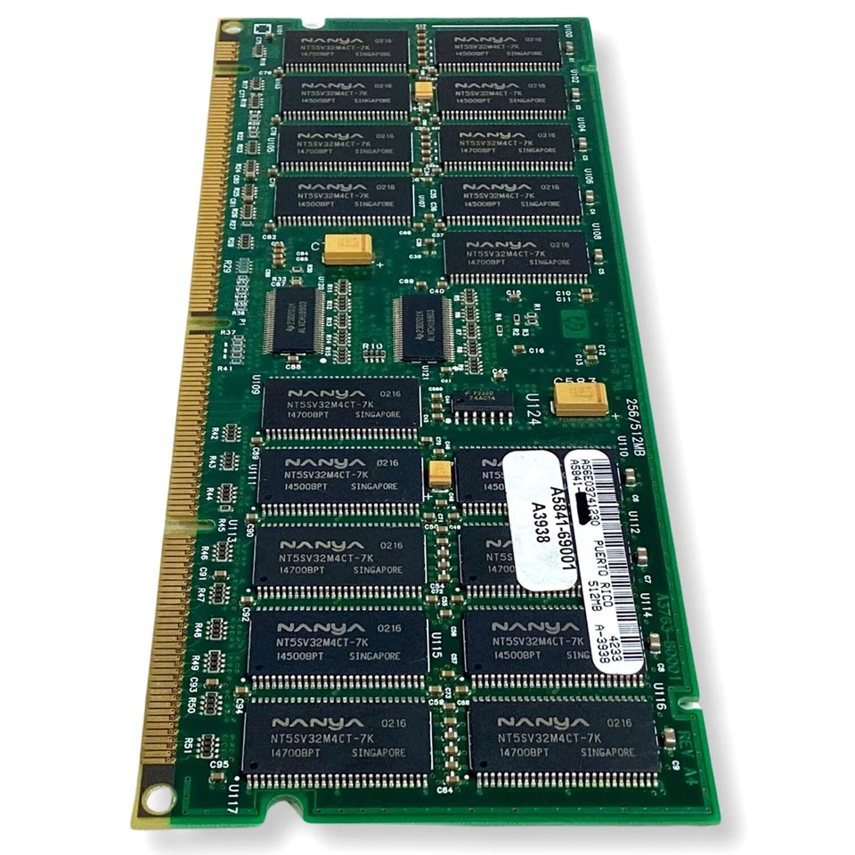 Módulo de memoria HP A5841-69001 512 MB SDRAM PC100 100 MHz ECC registrado RDIMM 3,3 V Foto 4 de 4