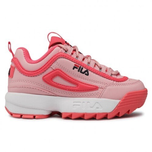 Fila Disruptor Kids Pink Coral Brush Shoes Girls And Girls Pink Leather  2022 | eBay