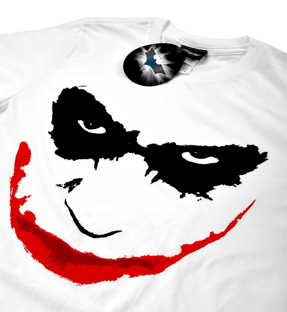 Official Batman Joker T Shirt Smile Outline Dark Knight Trilogy