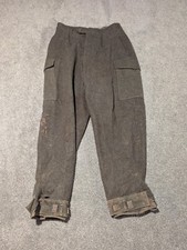 Swedish Army Pants Mens 30x30 Military Cargo Trousers Wool Vintage Junex 96 WW2