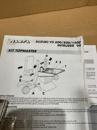 SHAD Top Box Fitting Plate Suzuki VS600 VSF800 VS1400 Intruder S0V64T - Picture 5 of 8