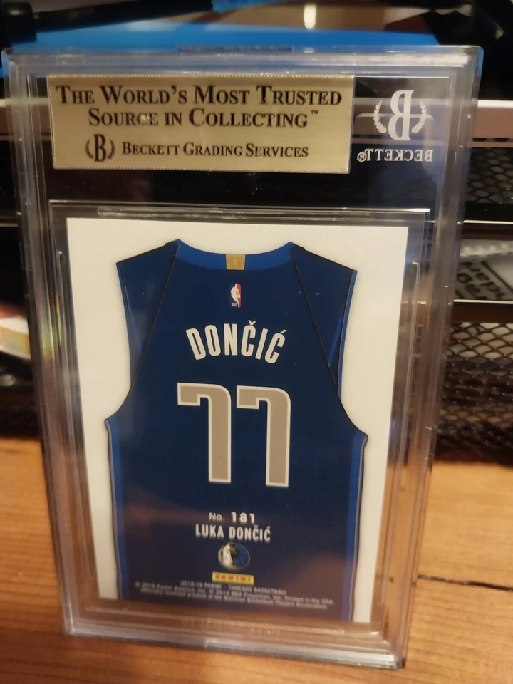 2018-19 Panini Threads Dazzle Luka Doncic #181 RC BGS 10 PRISTINE POP 3 - Image 2 of 3