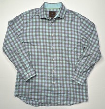 Tattersall London Shirt Mens 16.5 32/33 Cotton Long Sleeve Dress Button Up